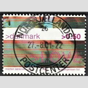 FRIMRKER DANMARK | 2001 - AFA 1288 - Ungdomskultur - 5,50 Kr. LOVE - Pragt Stemplet