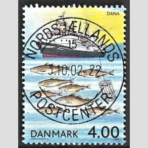 FRIM�RKER DANMARK | 2002 - AFA 1326 - ICES 100 �r - 4,00 Kr. flerfarvet - Pragt Stemplet
