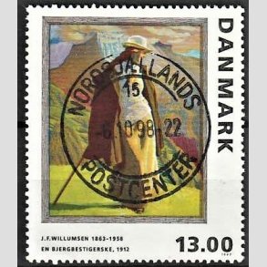 FRIMRKER DANMARK | 1997 - AFA 1159 - J.F. Willumsen - 13,00 Kr. flerfarvet - Pragt Stemplet