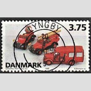 FRIM�RKER DANMARK | 1995 - AFA 1103 - Dansk leget�j - 3,75 Kr. flerfarvet - Pragt Stemplet