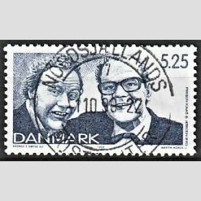 FRIM�RKER DANMARK | 1999 - AFA 1214 - Dansk revy - 5,25 Kr. bl� - Pragt Stemplet