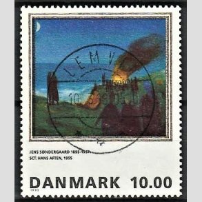 FRIMRKER DANMARK | 1995 - AFA 1099 - Maleriserie 8. - 10,00 Kr. Jens Sndergaard - Pragt Stemplet Lemvig