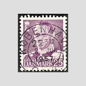 FRIMRKER DANMARK | 1955 - AFA 360 - Fr. IX 25 re violet - Lux Stemplet