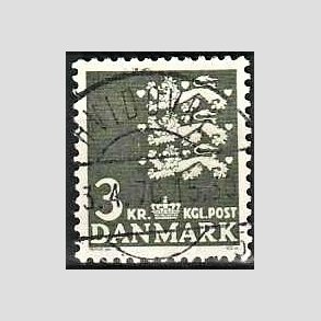 FRIMRKER DANMARK | 1969 - AFA 486 - Rigsvben 3,00 Kr. grnsort - Lux Stemplet