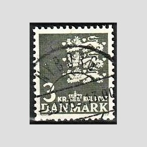 FRIMRKER DANMARK | 1969 - AFA 486 - Rigsvben 3,00 Kr. grnsort - Lux Stemplet