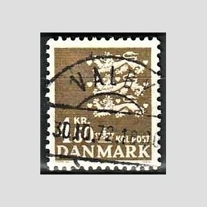 FRIMRKER DANMARK | 1972 - AFA 530 - Rigsvben 4,50 Kr. olivenbrun - Lux Stemplet