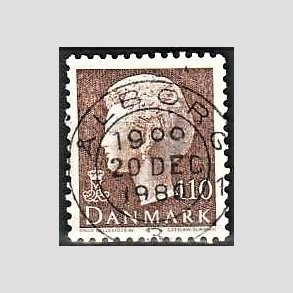 FRIMRKER DANMARK | 1979 - AFA 677 - Dronning Margrethe - 110 re brun - Pragt Stemplet lborg