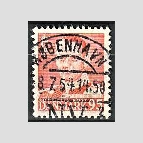 FRIMRKER DANMARK | 1952-53 - AFA 343 - Fr. IX 95 re orangerd - Lux Stemplet 