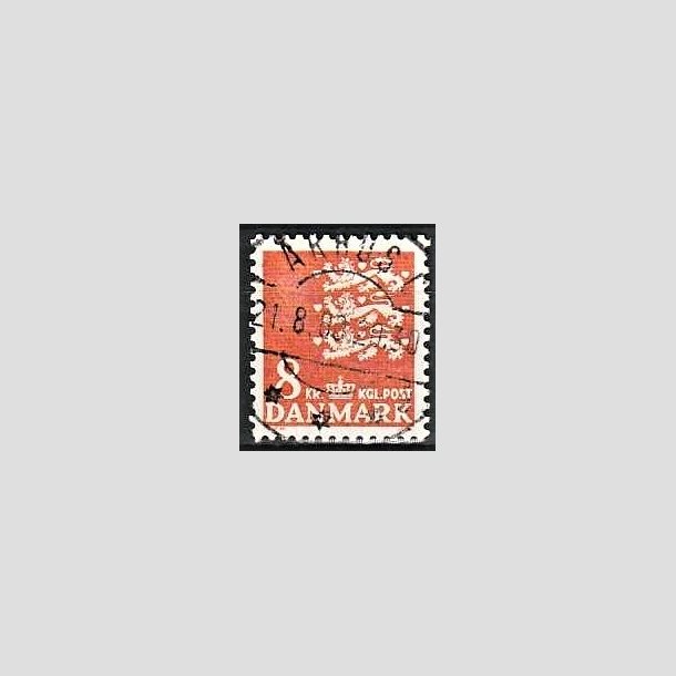 FRIMRKER DANMARK | 1979 - AFA 681 - Rigsvben 8 Kr. orange - Pragt Stemplet rhus C