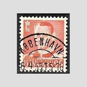 FRIMRKER DANMARK | 1952-53 - AFA 343 - Fr. IX 95 re orangerd - Lux Stemplet 