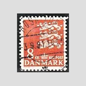 FRIMRKER DANMARK | 1979 - AFA 681 - Rigsvben 8 Kr. orange - Pragt Stemplet Roskilde