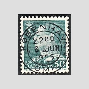 FRIMRKER DANMARK | 1961-62 - AFA 397 - Fr. IX 50 re blgrn - Pragt Stemplet