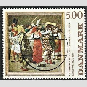 FRIMRKER DANMARK | 1984 - AFA 816 - C.W Eckersberg - 5,00 Kr. flerfarvet - Pragt Stemplet Lemvig