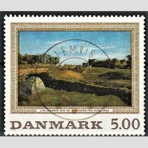 FRIMRKER DANMARK | 1992 - AFA 1032 - Maleriserie 5. - 5,00 Kr. J. Th. Lundbye - Pragt Stemplet