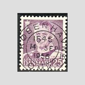 FRIMRKER DANMARK | 1955 - AFA 360 - Fr. IX 25 re violet - Lux Stemplet