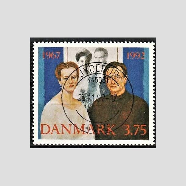 FRIMRKER DANMARK | 1992 - AFA 1023 - Slvbryllup - 3,75 Kr. flerfarvet - Pragt Stemplet Jyderup