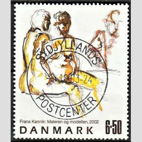 FRIMRKER DANMARK | 2002 - AFA 1331 - Frank Kannik - 6,50 Kr. flerfarvet - Pragt Stemplet