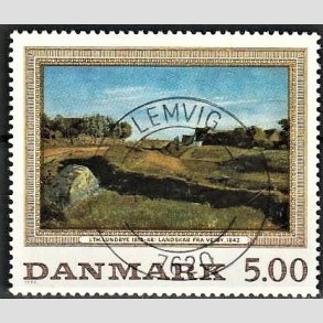 FRIMRKER DANMARK | 1992 - AFA 1032 - Maleriserie 5. - 5,00 Kr. J. Th. Lundbye - Pragt Stemplet