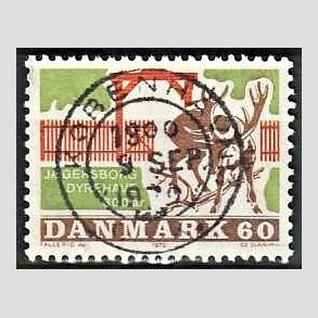 FRIM�RKER DANMARK | 1970 - AFA 497 - J�gersborg Dyrehave - 60 �re flerfarvet - Pragt Stemplet