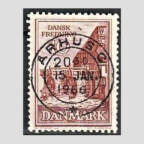 FRIM�RKER DANMARK | 1962 - AFA 407 - Fredningsserie - 10 �re r�dbrun - Pragt Stemplet