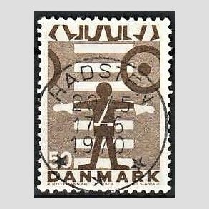 FRIMRKER DANMARK | 1970 - AFA 494 - Trafiksikkerhed - 50 re brun - Pragt Stemplet Hadsten