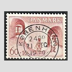 FRIMRKER DANMARK | 1968 - AFA 472 - Brnesagen Grnland - 60 + 10 re brunrd - Pragt Stemplet Kbenhavn