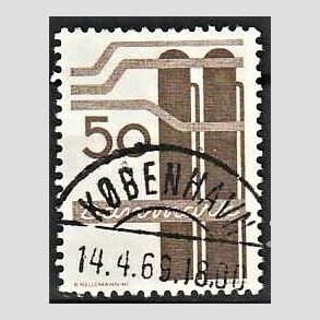 FRIM�RKER DANMARK | 1968 - AFA 474 - Danmarks industri - 50 �re brun - Pragt Stemplet
