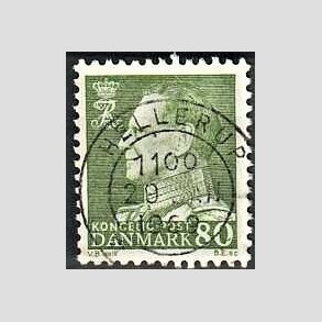 FRIMRKER DANMARK | 1967 - AFA 462F - Fr. IX 80 re grn - Lux Stemplet Hellerup