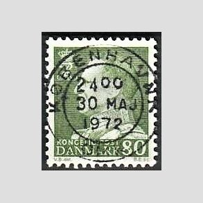 FRIMRKER DANMARK | 1967 - AFA 462F - Fr. IX 80 re grn - Lux Stemplet