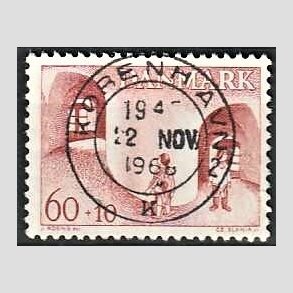 FRIMRKER DANMARK | 1968 - AFA 472 - Brnesagen Grnland - 60 + 10 re brunrd - Pragt Stemplet