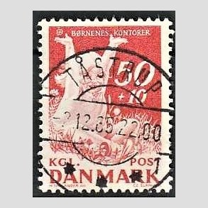 FRIMRKER DANMARK | 1965 - AFA 439F - Brnenes Kontor - 50 + 10 re rd - Pragt Stemplet