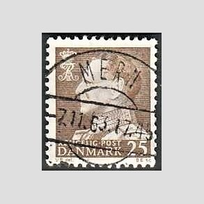 FRIMRKER DANMARK | 1963 - AFA 414 - Fr. IX 25 re brun - Lux Stemplet