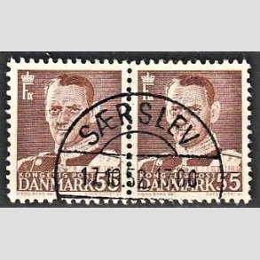 FRIMRKER DANMARK | 1951 - AFA 327 - Fr. IX 55 re brun i par - Lux Stemplet