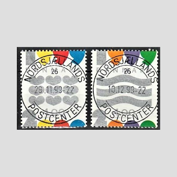 FRIMRKER DANMARK | 1999 - AFA 1232,1233 - Millennium-frimrker - 4,00 + 4,00 Kr. i st - Pragt Stemplet