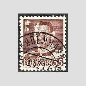 FRIMRKER DANMARK | 1951 - AFA 327 - Fr. IX 55 re brun - Lux Stemplet