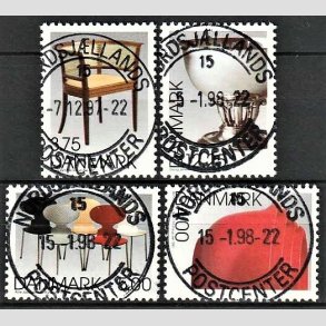 FRIM�RKER DANMARK | 1997 - AFA 1160-63 - Dansk design - Komplet s�t flerfarvet - Pragt Stemplet