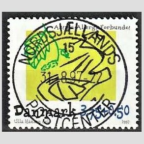 FRIMRKER DANMARK | 1997 - AFA 1146 - Astma-Allergi Forbundet - 3,75 + 0,50 Kr. flerfarvet - Pragt Stemplet