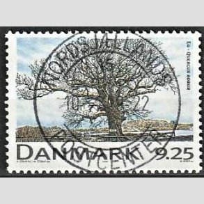 FRIM�RKER DANMARK | 1999 - AFA 1199 - Danske l�vtr�er - 9,25 Kr. Eg - Pragt Stemplet