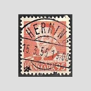 FRIMRKER DANMARK | 1952-53 - AFA 343 - Fr. IX 95 re orangerd - Lux Stemplet 