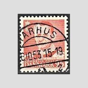 FRIMRKER DANMARK | 1952-53 - AFA 343 - Fr. IX 95 re orangerd - Lux Stemplet 