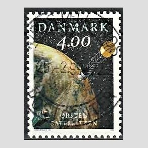 FRIM�RKER DANMARK | 1999 - AFA 1200 - �rsted satelitten - 4,00 Kr. flerfarvet - Pragt Stemplet