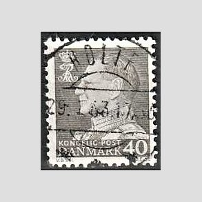 FRIMRKER DANMARK | 1961-62 - AFA 396 - Fr. IX 40 re gr - Pragt Stemplet Holte
