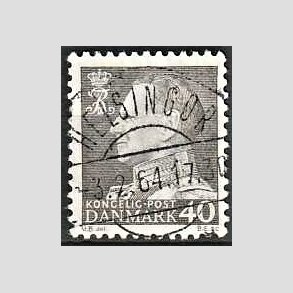 FRIMRKER DANMARK | 1961-62 - AFA 396 - Fr. IX 40 re gr - Pragt Stemplet Helsingr