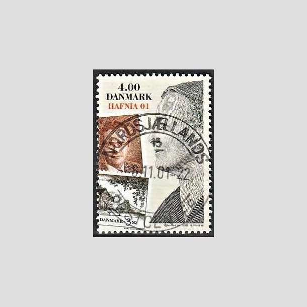 FRIMRKER DANMARK | 2001 - AFA 1294 - HAFNIA 01 UDSTILLING - 4,00 Kr. flerfarvet - Pragt Stemplet