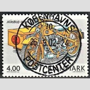 FRIM�RKER DANMARK | 2002 - AFA 1321 - Postk�ret�jer - 4,00 Kr. flerfarvet - Pragt Stemplet