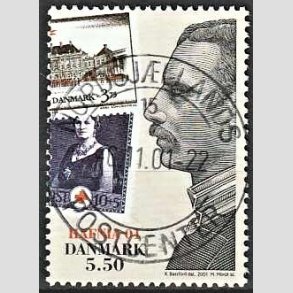 FRIMRKER DANMARK | 2001 - AFA 1296 - HAFNIA 01 UDSTILLING - 5,50 Kr. flerfarvet - Pragt Stemplet