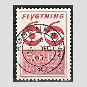 FRIMRKER DANMARK | 1966 - AFA 449F - Flygtning 1966 - 50 + 10 re rd - Pragt Stemplet