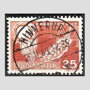 FRIM�RKER DANMARK | 1963 - AFA 412 - FAO anti-hunger - 35 �re brunr�d - Lux Stemplet Hinnerup