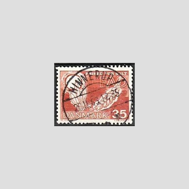 FRIMRKER DANMARK | 1963 - AFA 412 - FAO anti-hunger - 35 re brunrd - Lux Stemplet Hinnerup