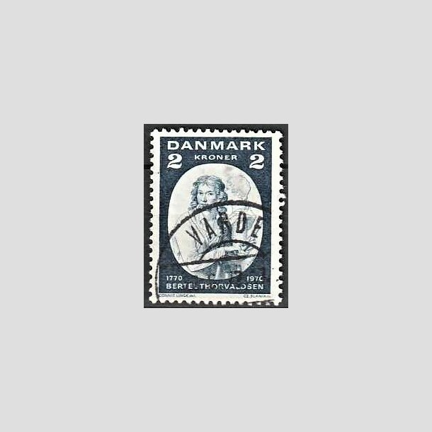 FRIMRKER DANMARK | 1970 - AFA 508 - Bertel Thorvaldsen - 2 Kr. bl - Lux Stemplet